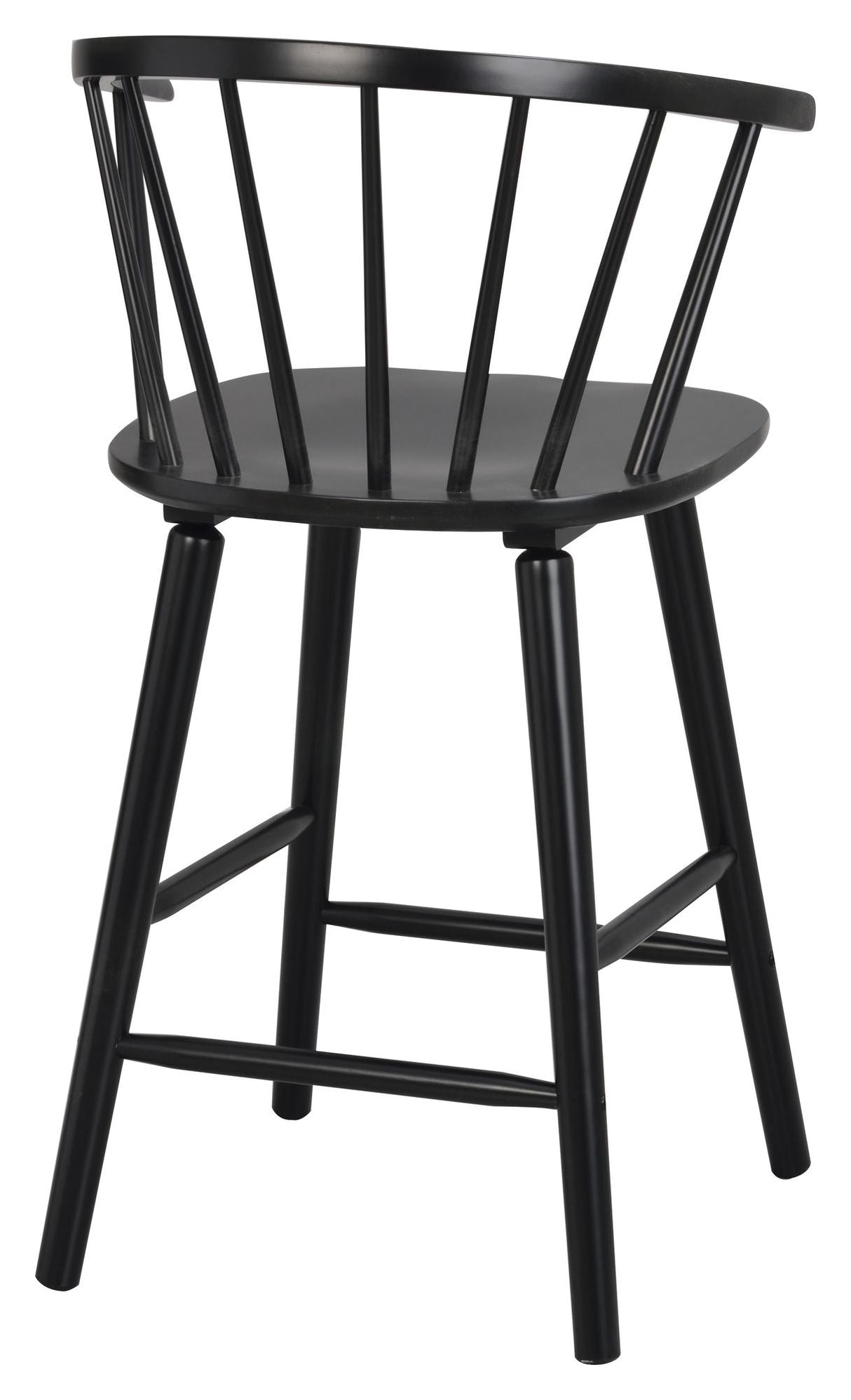 Carmen Bar stool, Rubber wood, Black lacquered