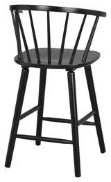 Carmen Bar stool, Rubber wood, Black lacquered