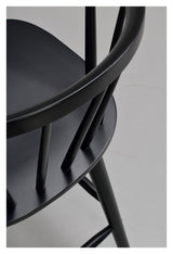 Carmen Bar stool, Rubber wood, Black lacquered