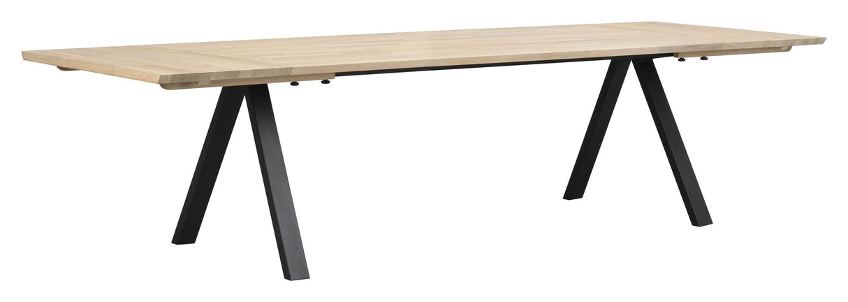 Carradale Dining Table, 220, White Pigmented Oak/V-Legs