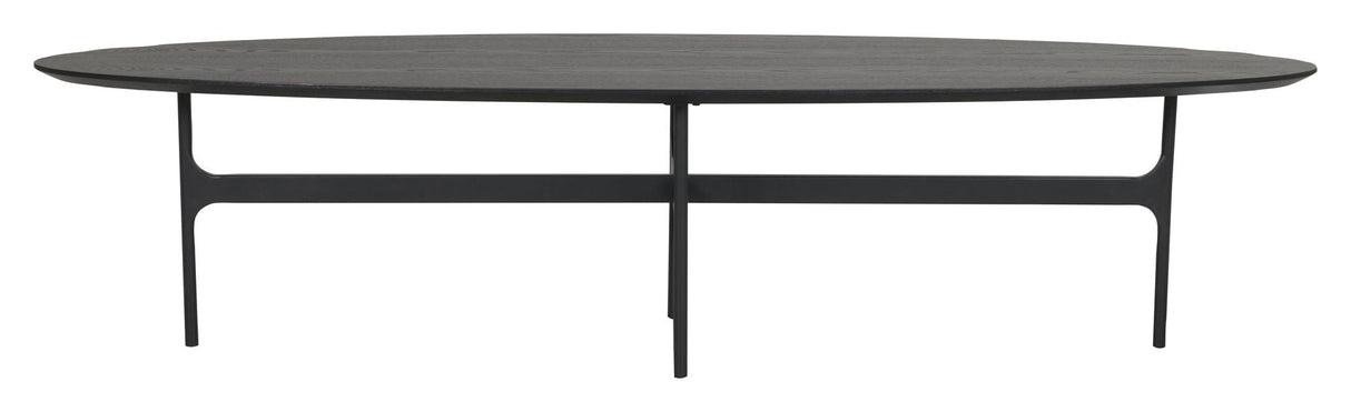 Colton Oval coffee table, 180x50, Black ash