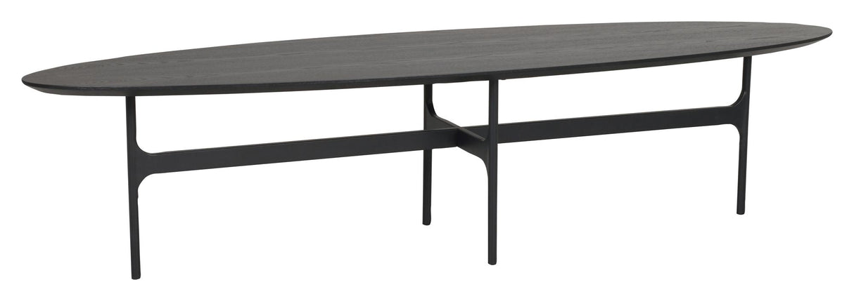 Colton Oval coffee table, 180x50, Black ash