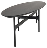 Colton Oval coffee table, 180x50, Black ash