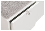 Confetti bench w/2 drawers White, Gray cushion