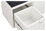 Confetti bench w/2 drawers White, Black cushion