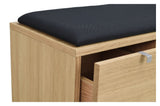 Confetti bench w. 3 drawers - Oak/black