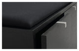 Confetti bench w/3 drawers Black, Black cushion