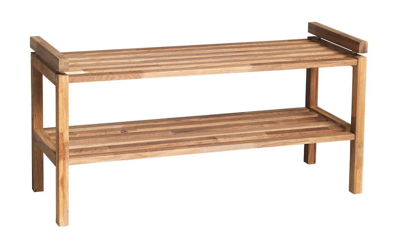 Confetti Shoe shelf w/2 shelves, Oak