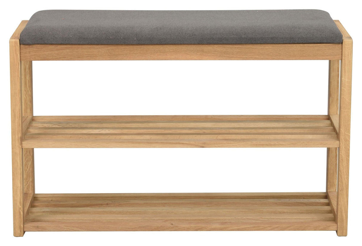 Confetti Bench, oiled oak/dark gray