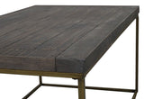 Dalton Coffee table Stained pine/brass, L120