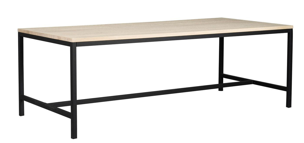 Everett Dining Table 220x100 - Oak/Black