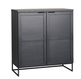 Everett Vitrineskab, 2 doors - Black