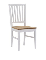 Filippa Dining Chair - White, Oak Seat