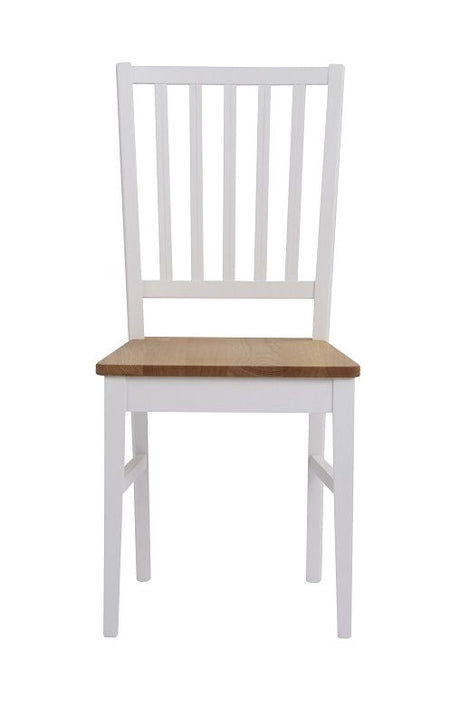 Filippa Dining Chair - White, Oak Seat