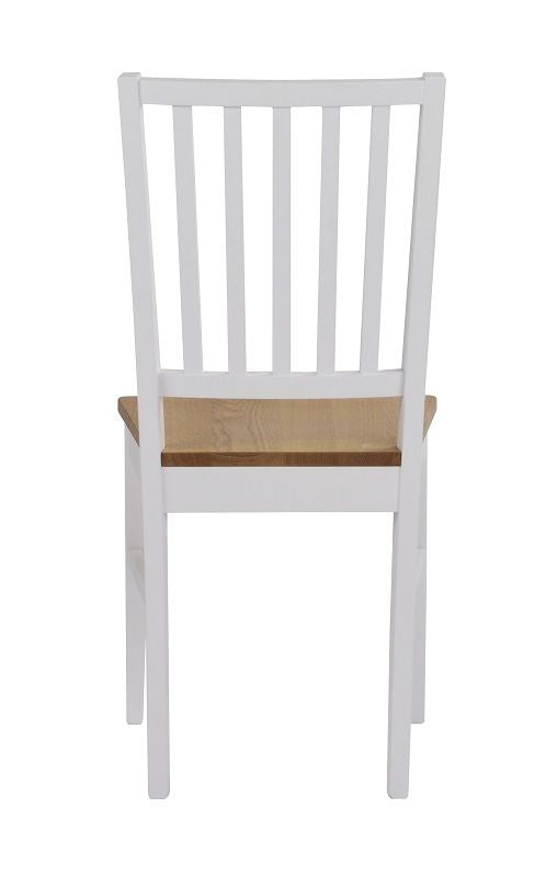 Filippa Dining Chair - White, Oak Seat