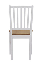 Filippa Dining Chair - White, Oak Seat