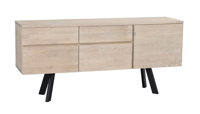 Fred Sideboard, brushed white-washed oak