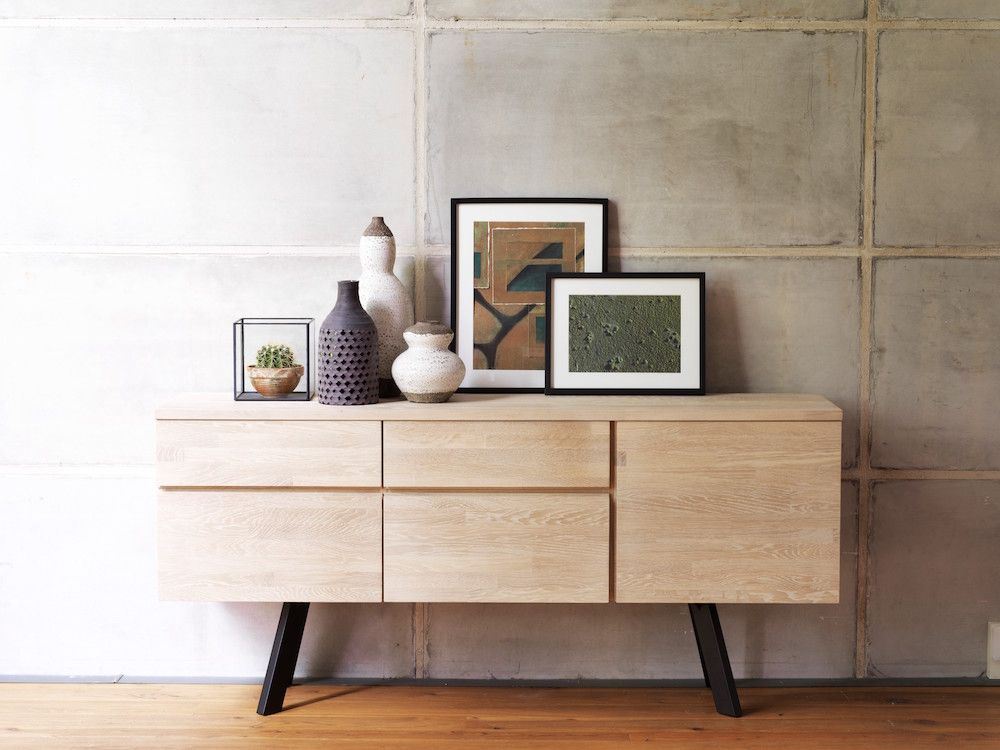 Fred Sideboard, brushed white-washed oak