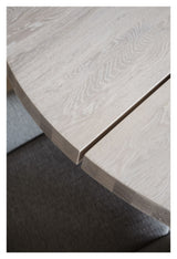 Fred Dining table - White Pig. Oak/Black, Ø160