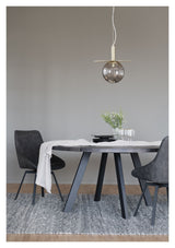 Fred Dining Table - Dark Brown Oak, Ø160