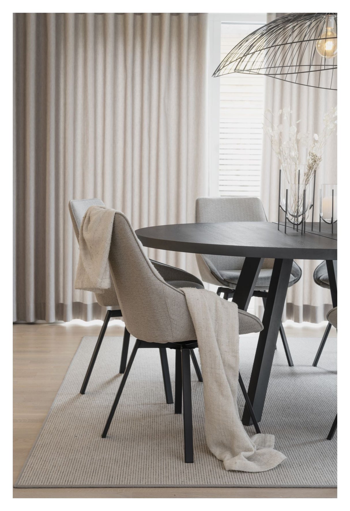 Fred Dining Table - Black Ash, Ø160