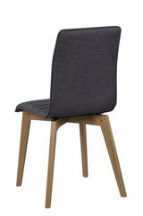 Gracy Dining chair, Gray fabric, matte oak legs