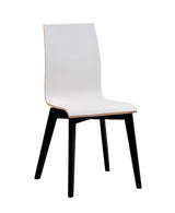 Gracy Dining chair, White laminated plywood, black