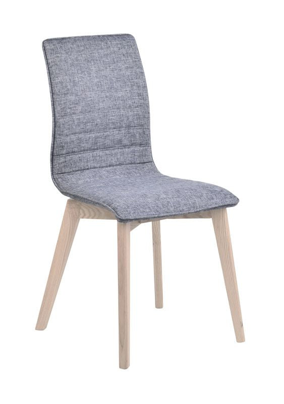 Gracy Dining chair, Light gray, Light oak legs