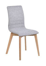 Gracy Dining chair, light gray, matte oak legs