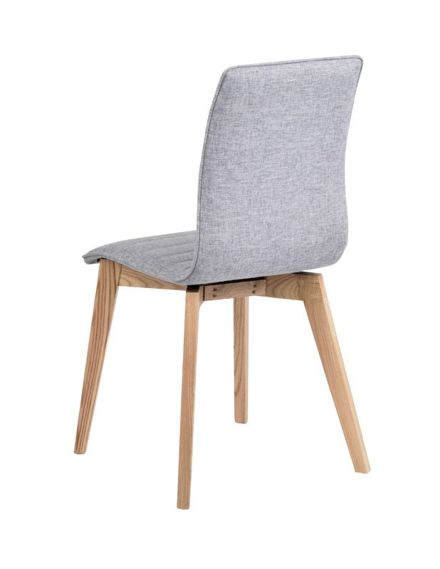 Gracy Dining chair, light gray, matte oak legs