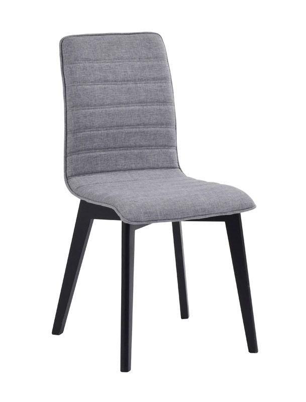 Gracy Dining chair, light gray, black oak legs