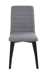 Gracy Dining chair, light gray, black oak legs