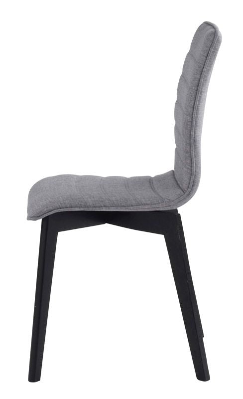 Gracy Dining chair, light gray, black oak legs