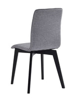 Gracy Dining chair, light gray, black oak legs