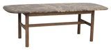 Hammond Coffee Table, 135x62, Brown oak/brown marble