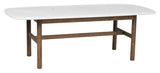 Hammond Coffee table, 135x62, Brown oak/white marble