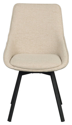 Alison, dining chair - light beige/black