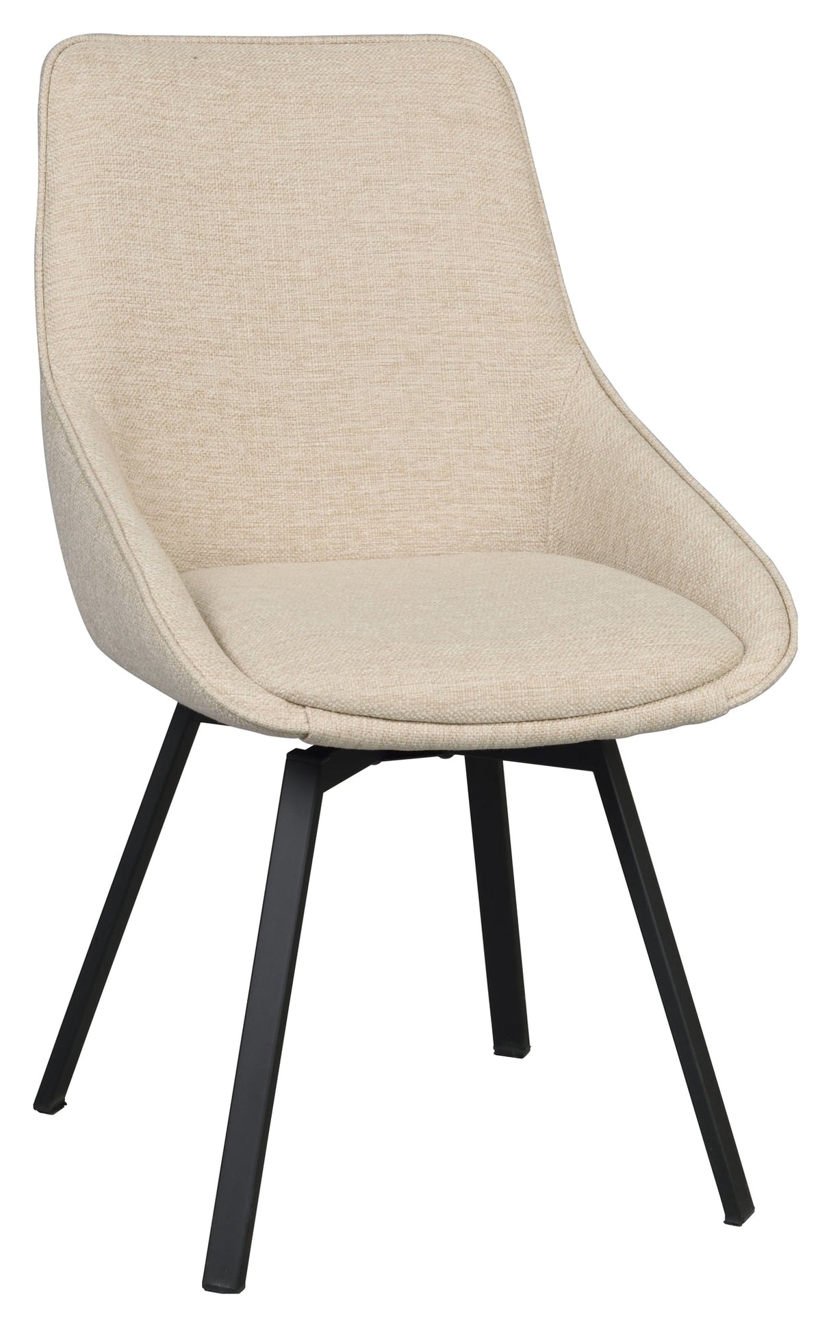 Alison, dining chair - light beige/black