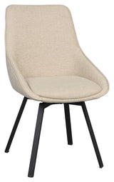 Alison, dining chair - light beige/black