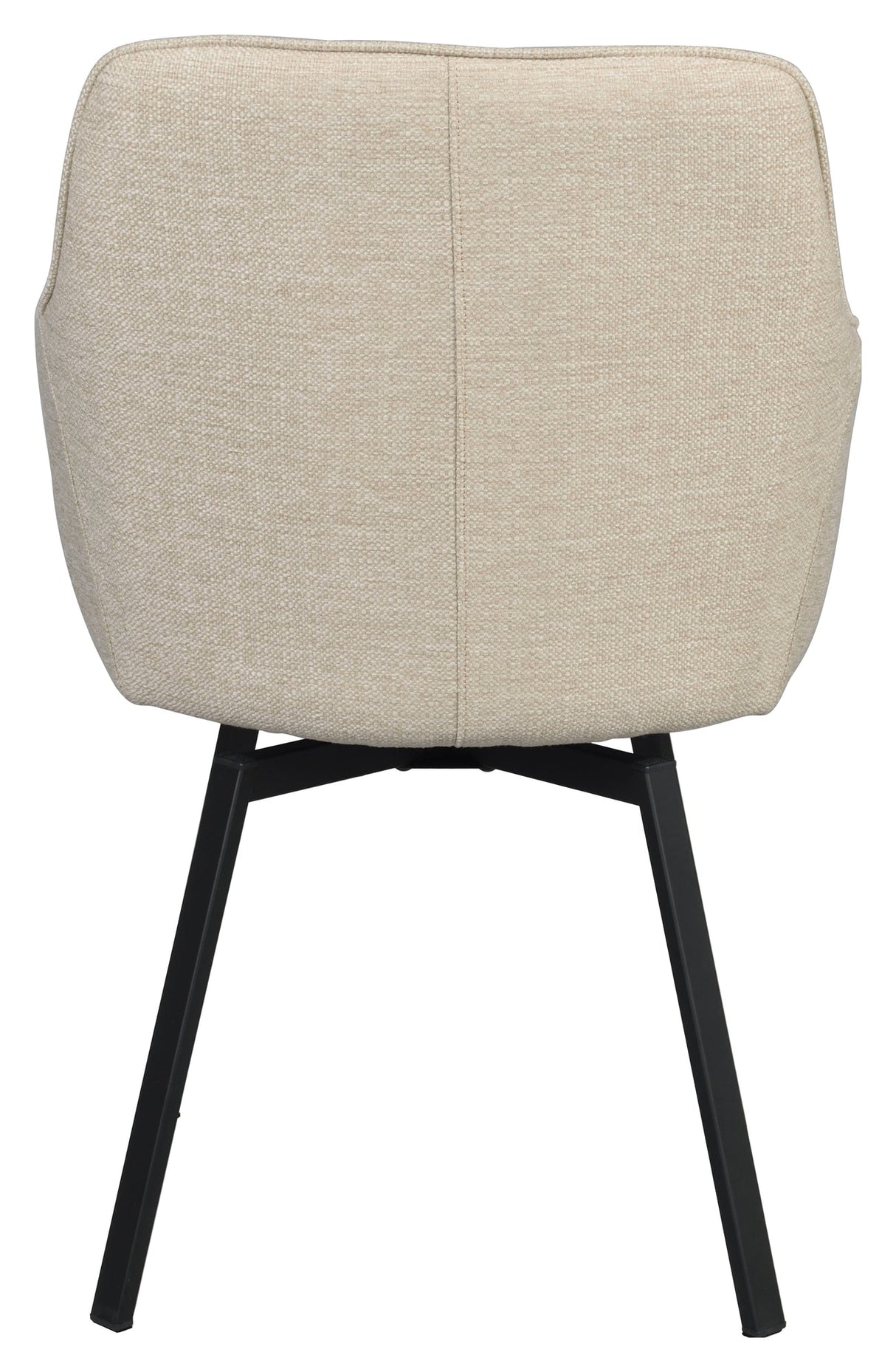 Alison, dining chair w/armrests - light beige/black