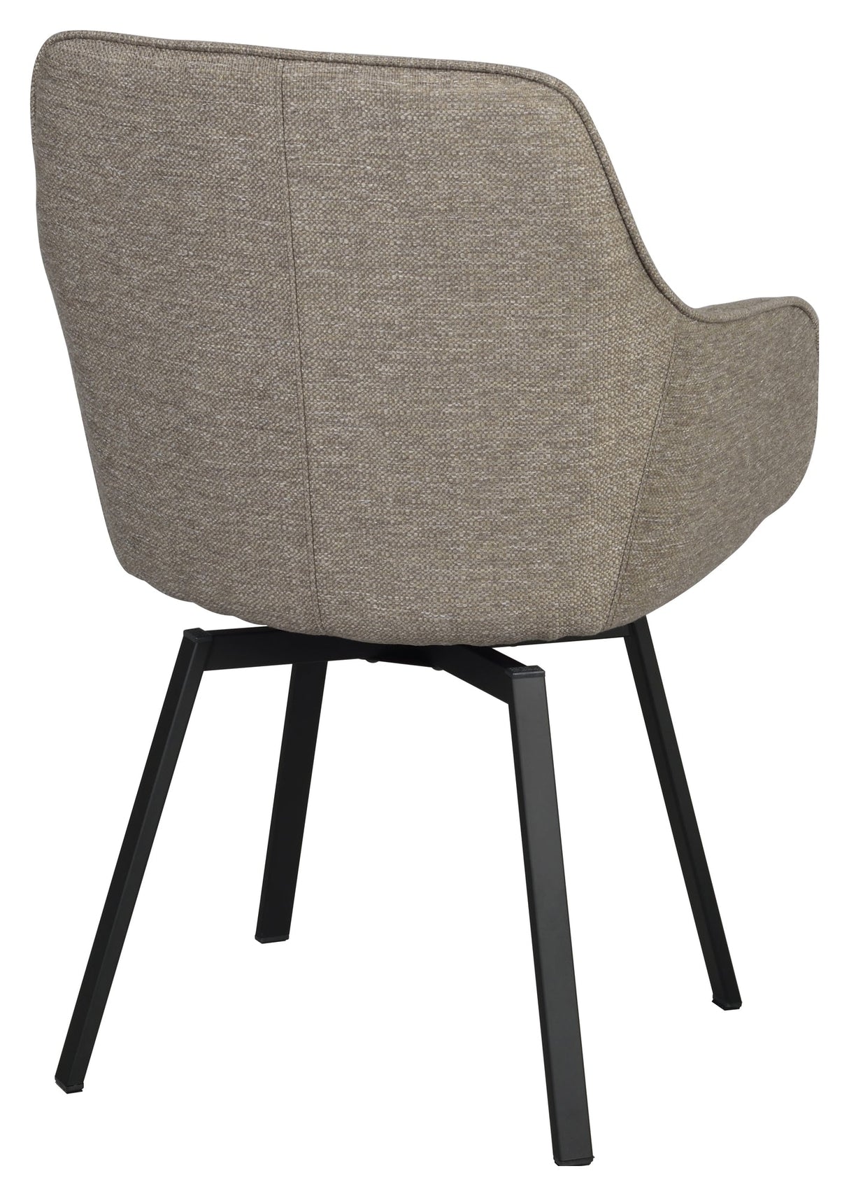 Alison, dining chair w/armrests - dark beige/black