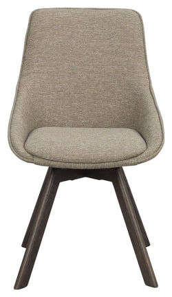 Alison, dining chair - dark beige/brown oak