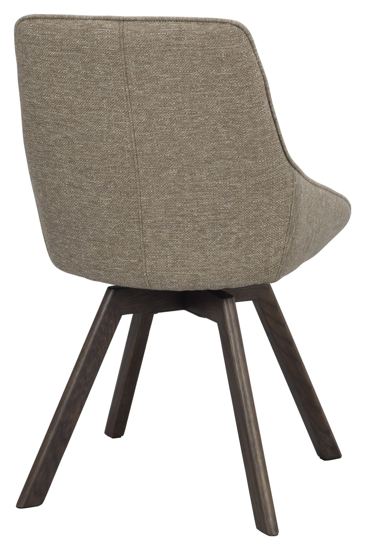 Alison, dining chair - dark beige/brown oak