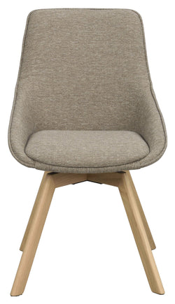 Alison, dining chair - dark beige/oak