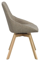 Alison, dining chair - dark beige/oak