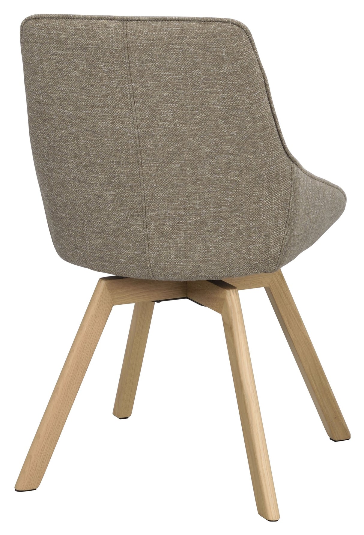 Alison, dining chair - dark beige/oak