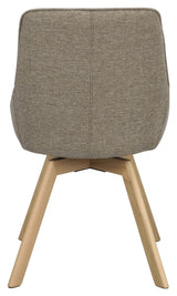 Alison, dining chair - dark beige/oak