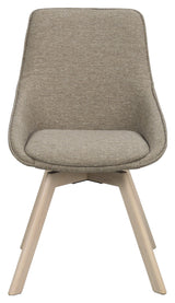 Alison, dining chair - dark beige/light oak