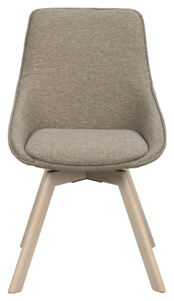 Alison, dining chair - dark beige/light oak