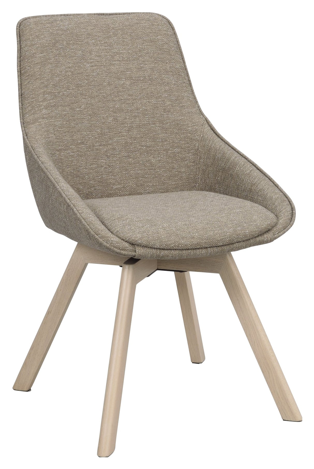 Alison, dining chair - dark beige/light oak